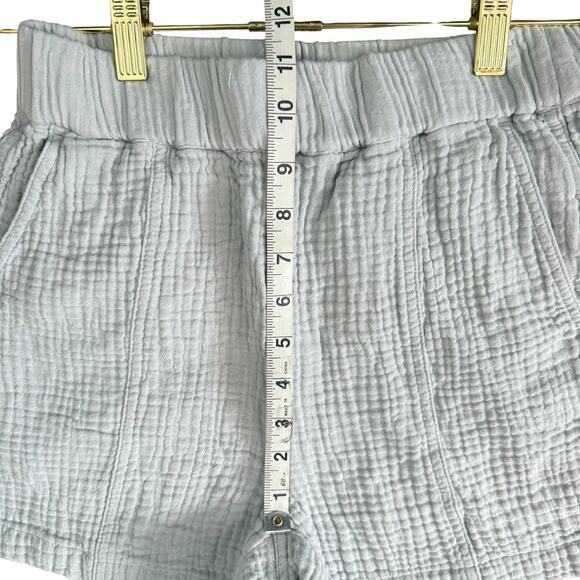 Madewell Lightspun Easy Pull-On Cotton Gauze Shorts Light Blue Women XXS - Picture 7 of 8